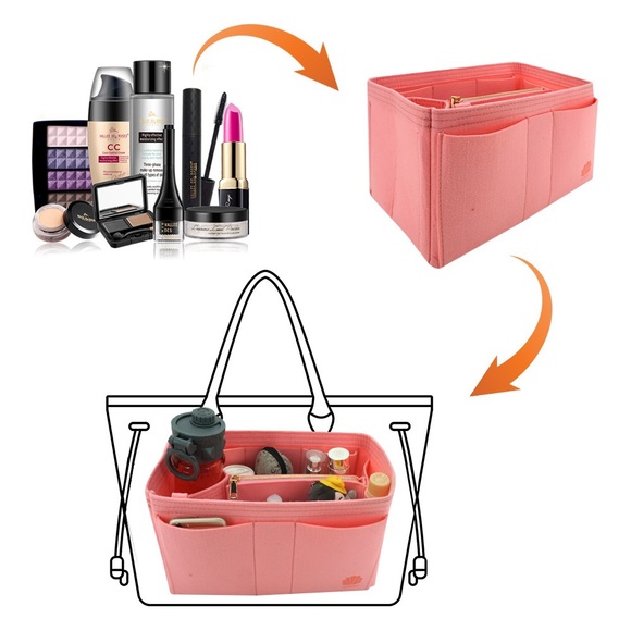 BAG PURSE INSERT ORGANIZER - PINK - Picture 3 of 11